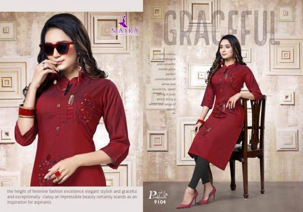 Mayra Pankhudi 2 Fancy Silk Embroidery Kurti Collection